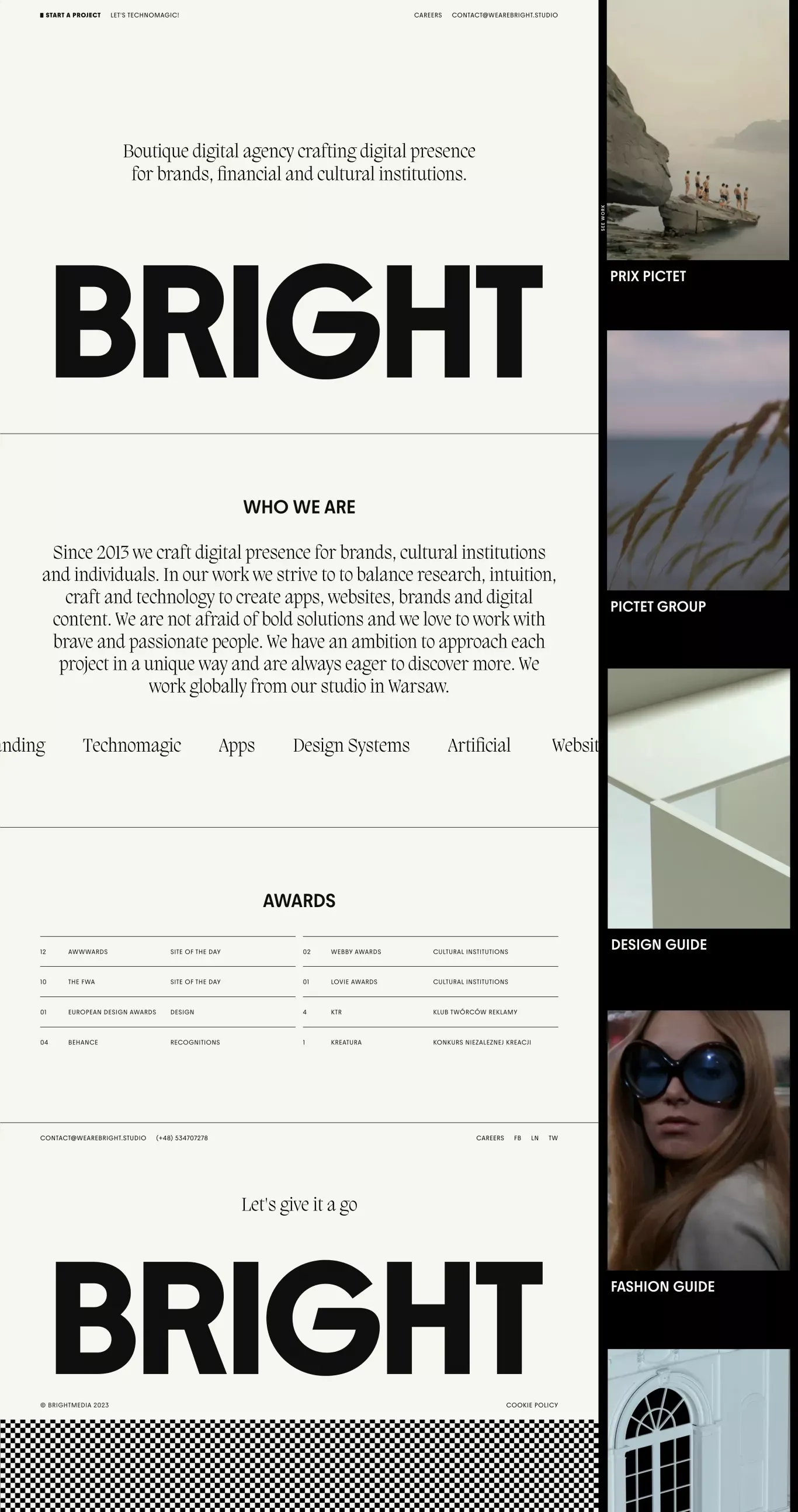 BRIGHT | Digital Studio - Portfolio design