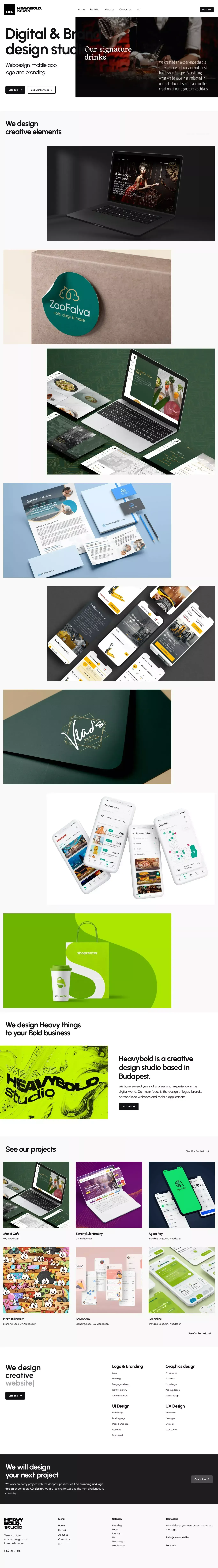 HEAVYBOLD Studio – Digital and brand design studio - Portfolio design