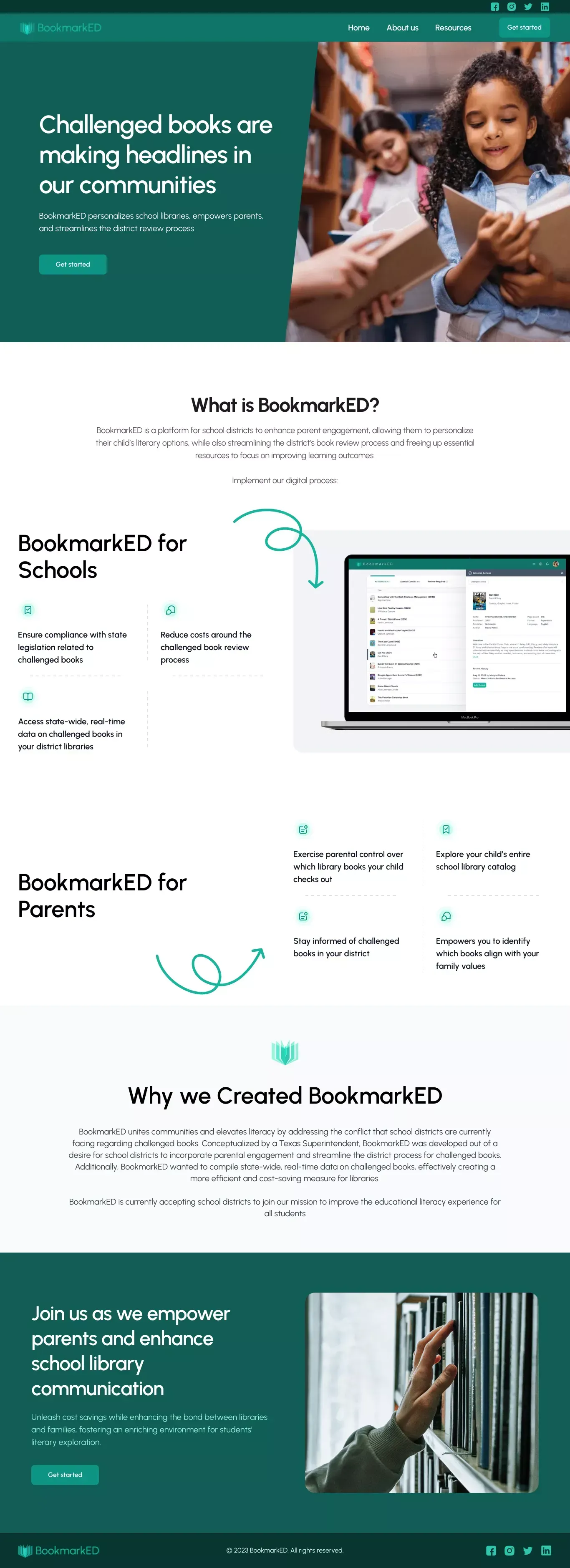 BookmarkED | A Title Management Solution for our Libraries and Parents - Portfolio design