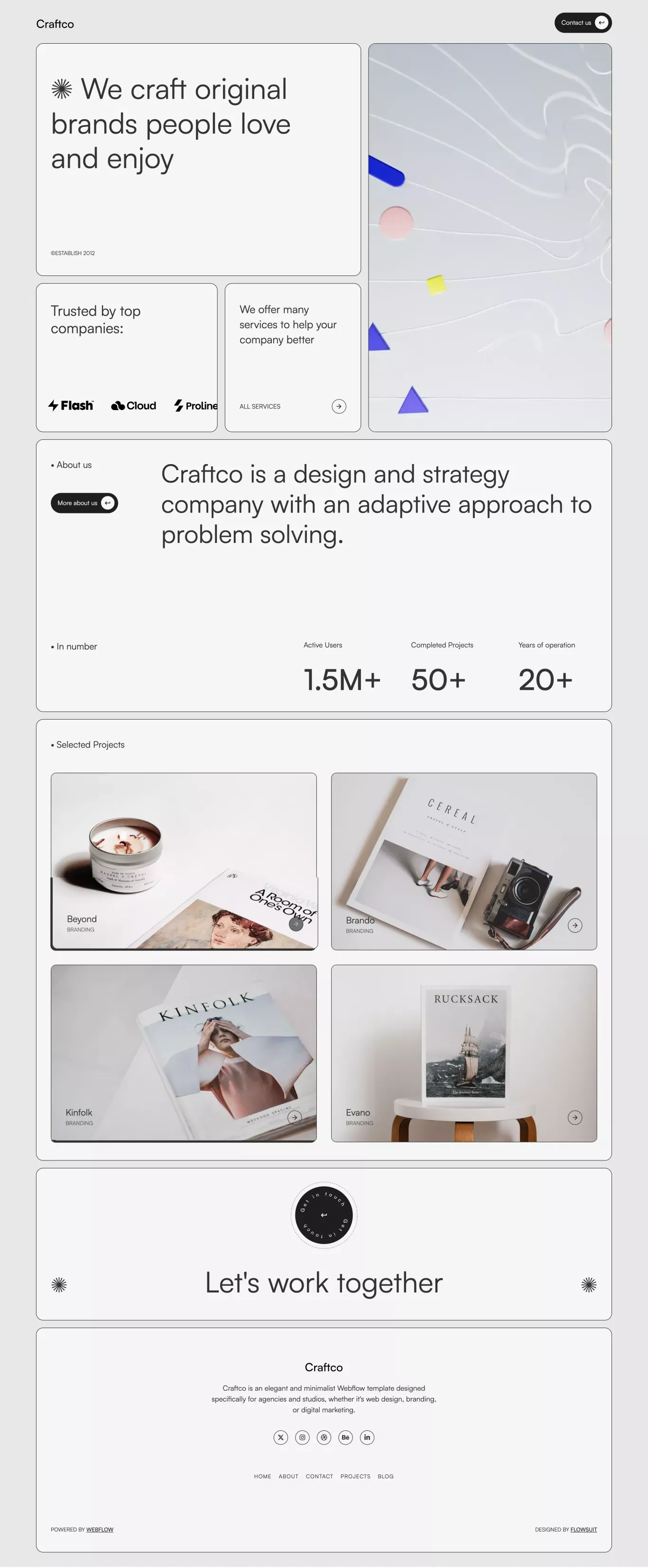 Craftco — Webflow HTML website template - Template design