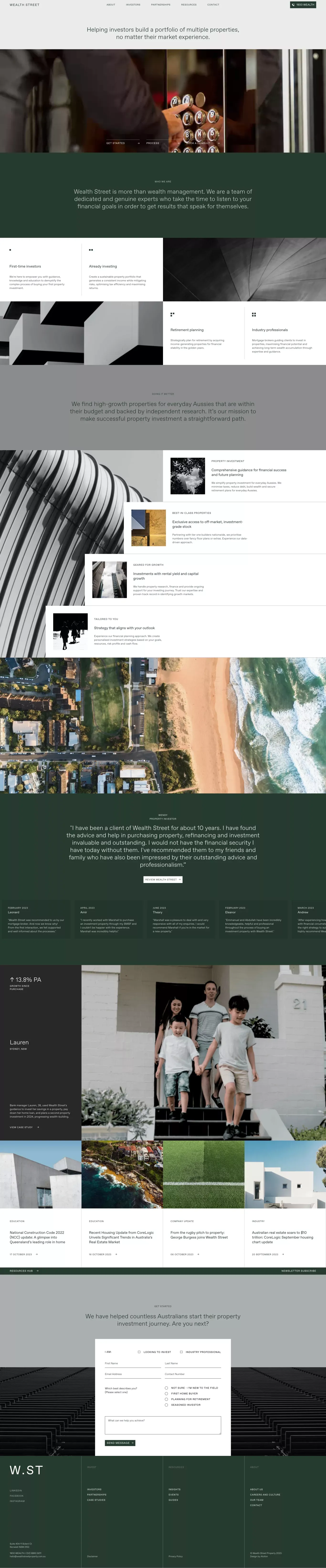 Wealth Street - Your Partner in Property Investment | Expert Advice & Opportunities - Landing design