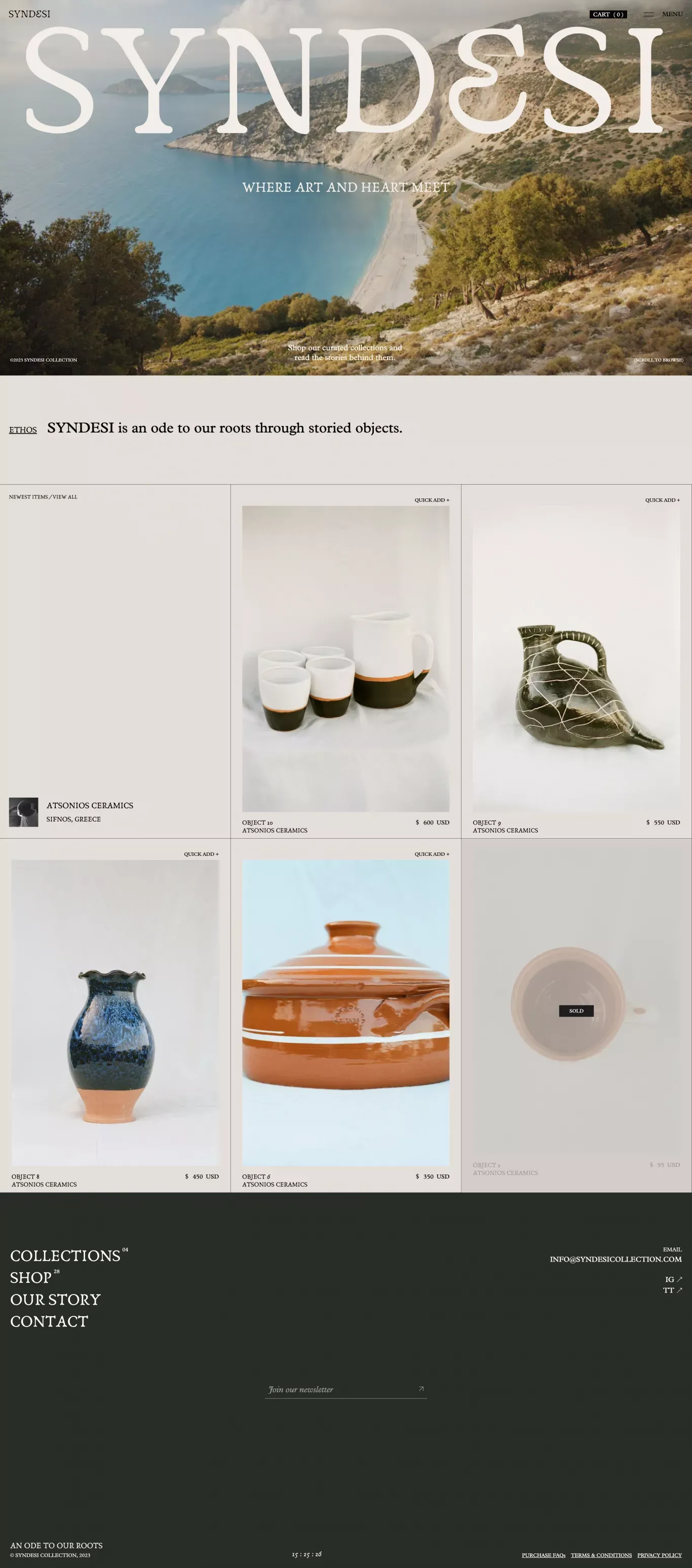 Syndesi Collection - Ecommerce design