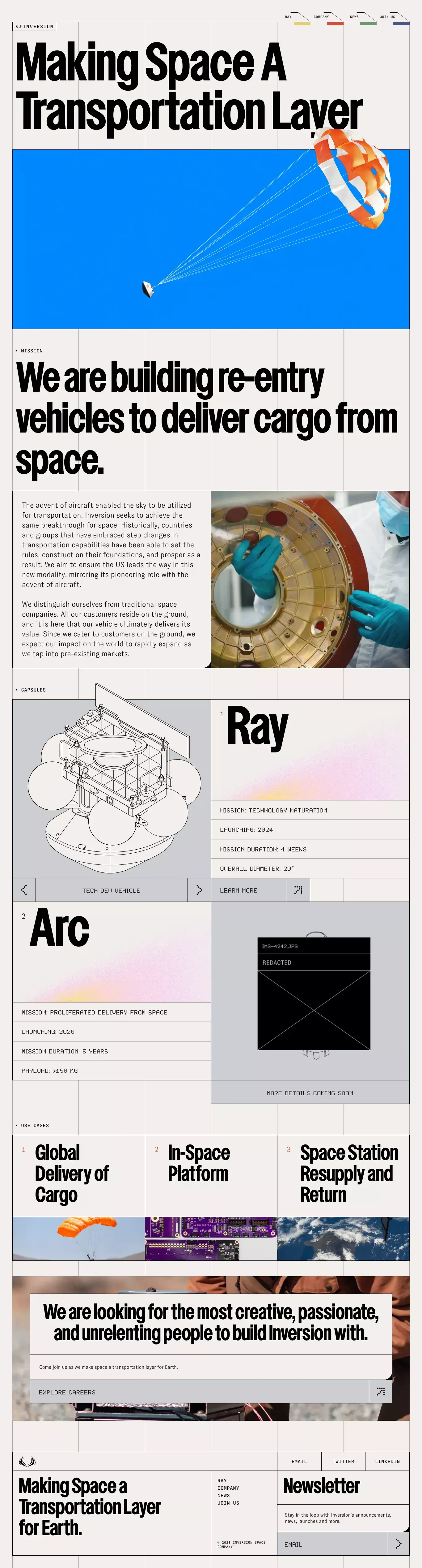 Inversion - Landing design