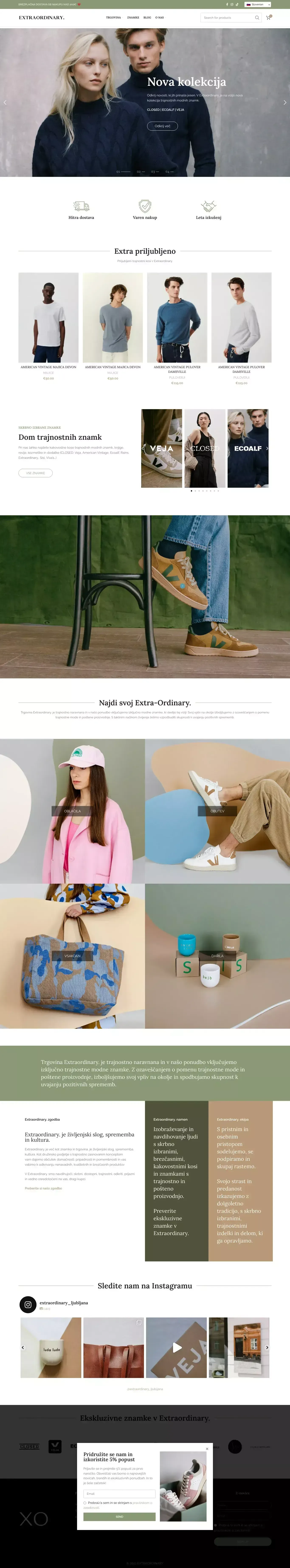 Extraordinary – Live the experience - Ecommerce design