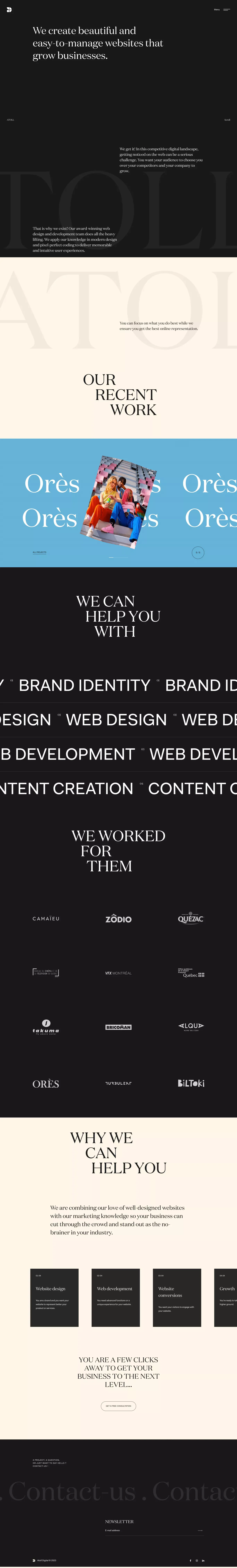 Atoll Digital | Web design agency - Portfolio design