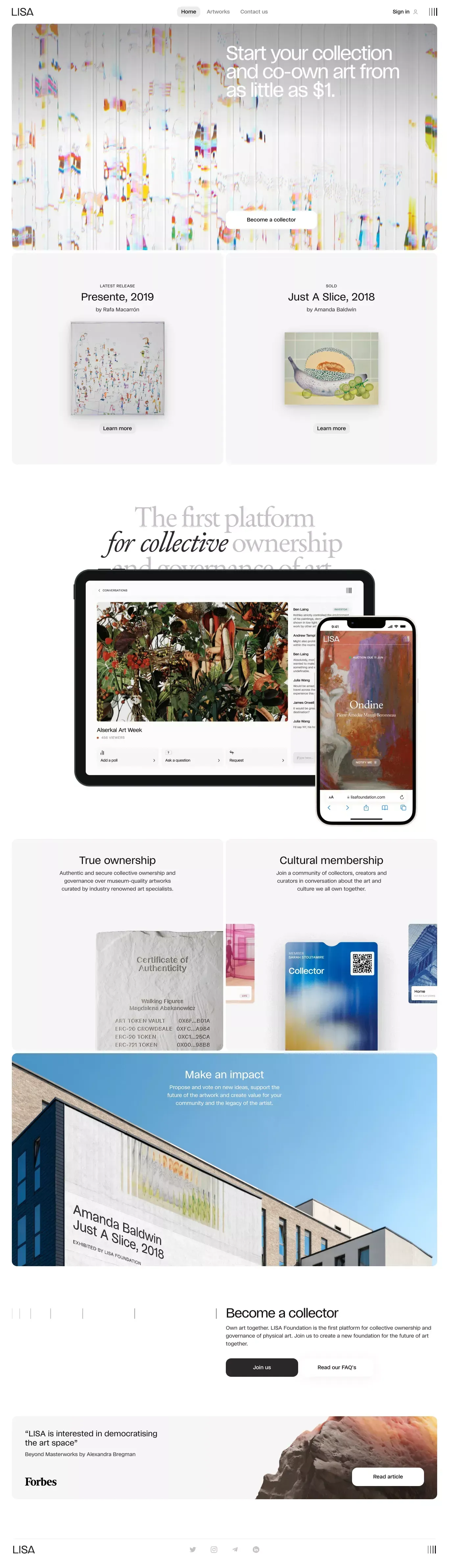 LISA Foundation - Landing design