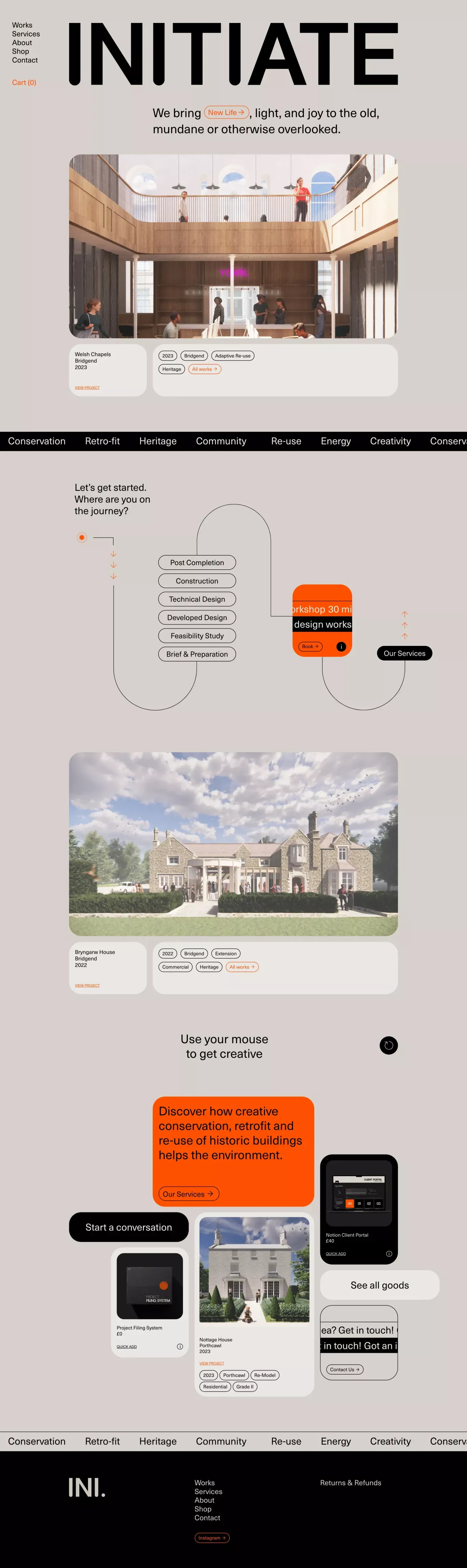 Initiate Architecture - Portfolio design