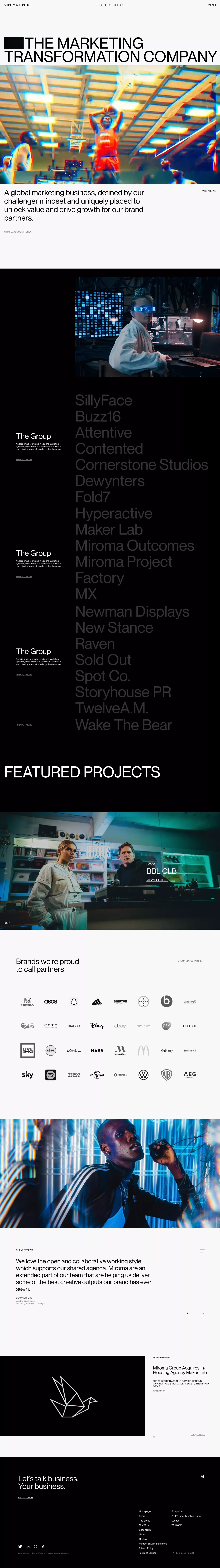Global Marketing Transformation Company | Miroma Group - Portfolio design