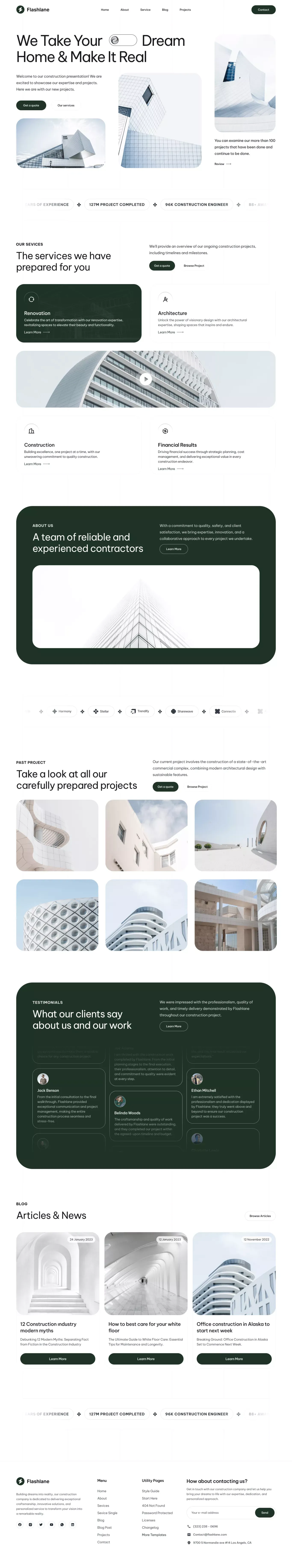 Flashlane - Contruction Template - Template design