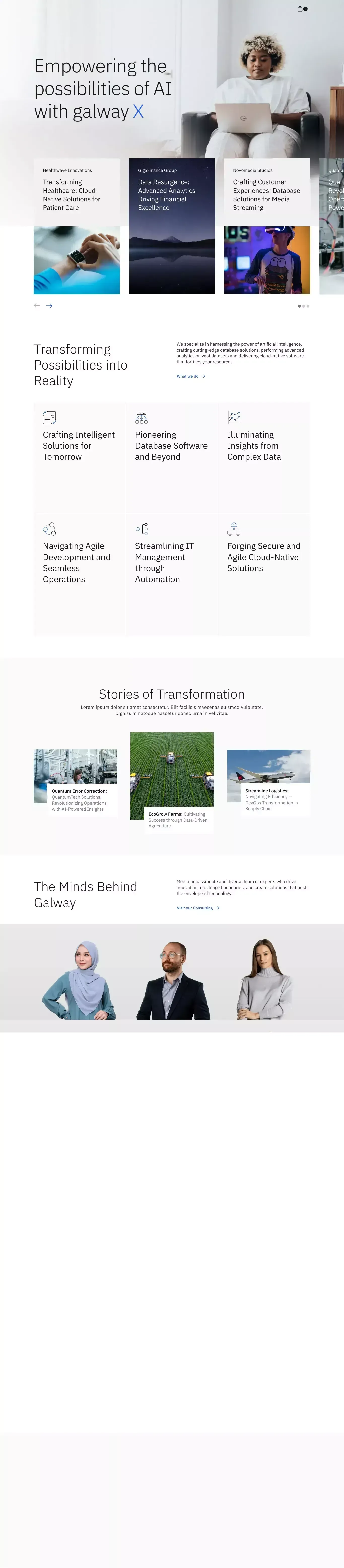 Galway - Webflow Ecommerce website template - Template design