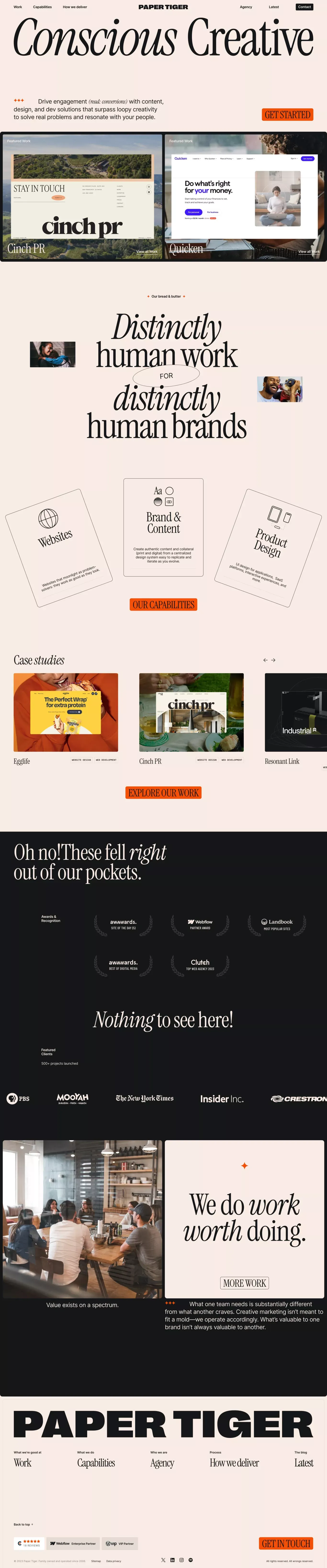 Paper Tiger | Creative Agency - Portfolio design