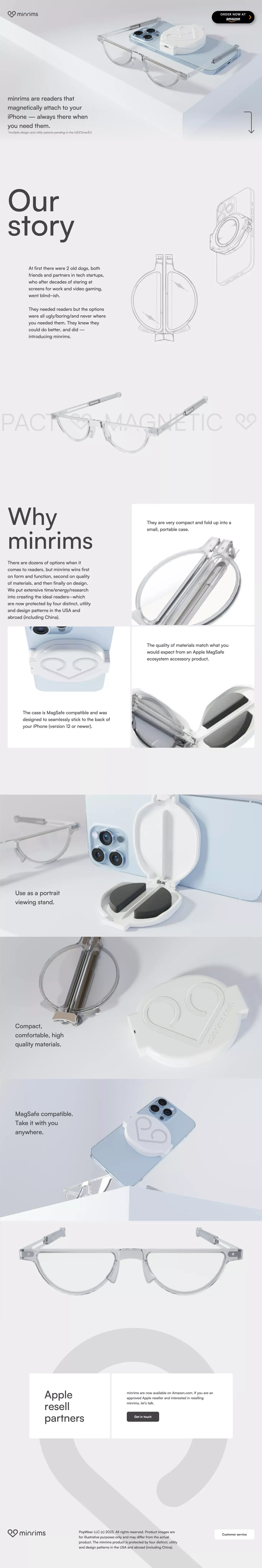 MinRims - Always with you - Landing design