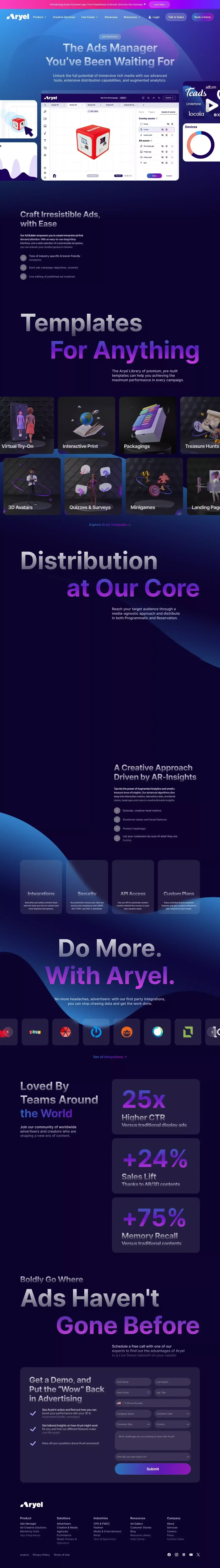Aryel Ads Manager | The Ads Manager You’ve Been Waiting For - Landing design