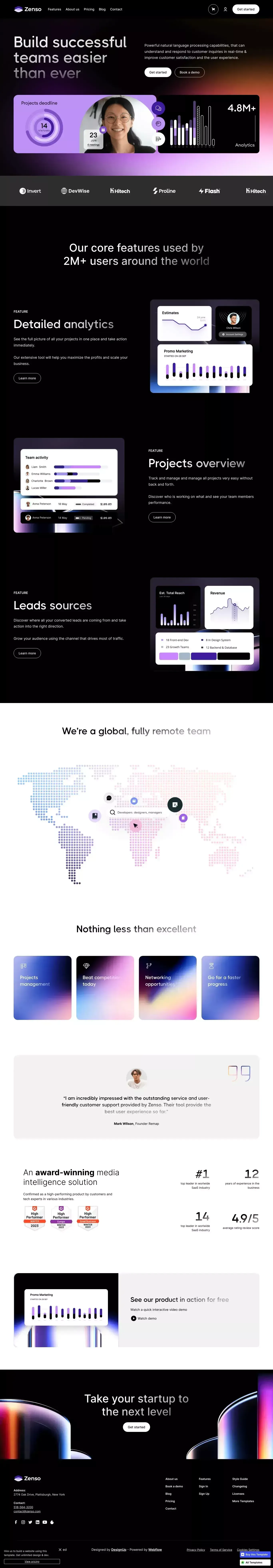 Zenso - Webflow Ecommerce Website Template - Template design