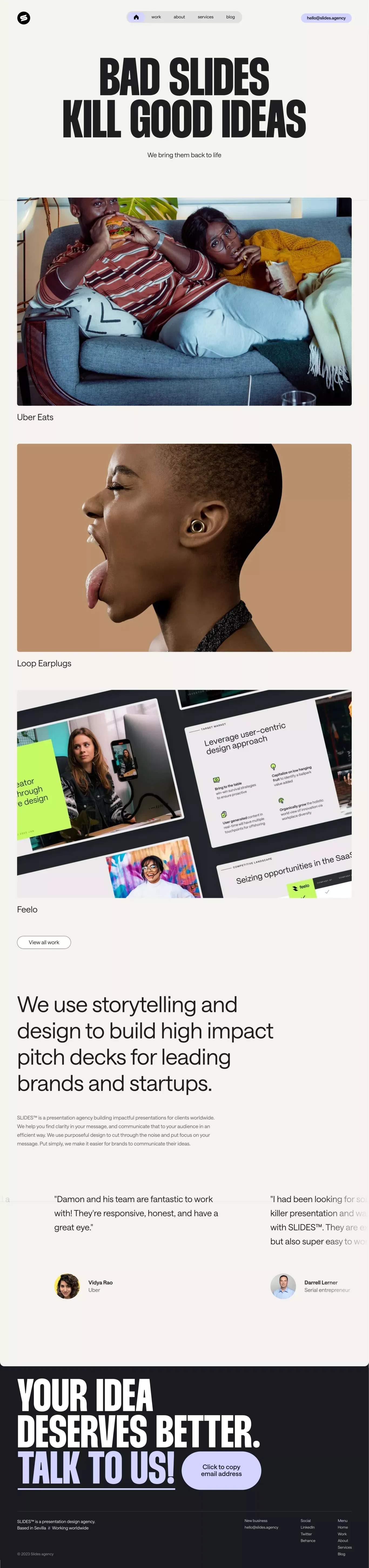 SLIDES - Presentation Design Agency - Portfolio design