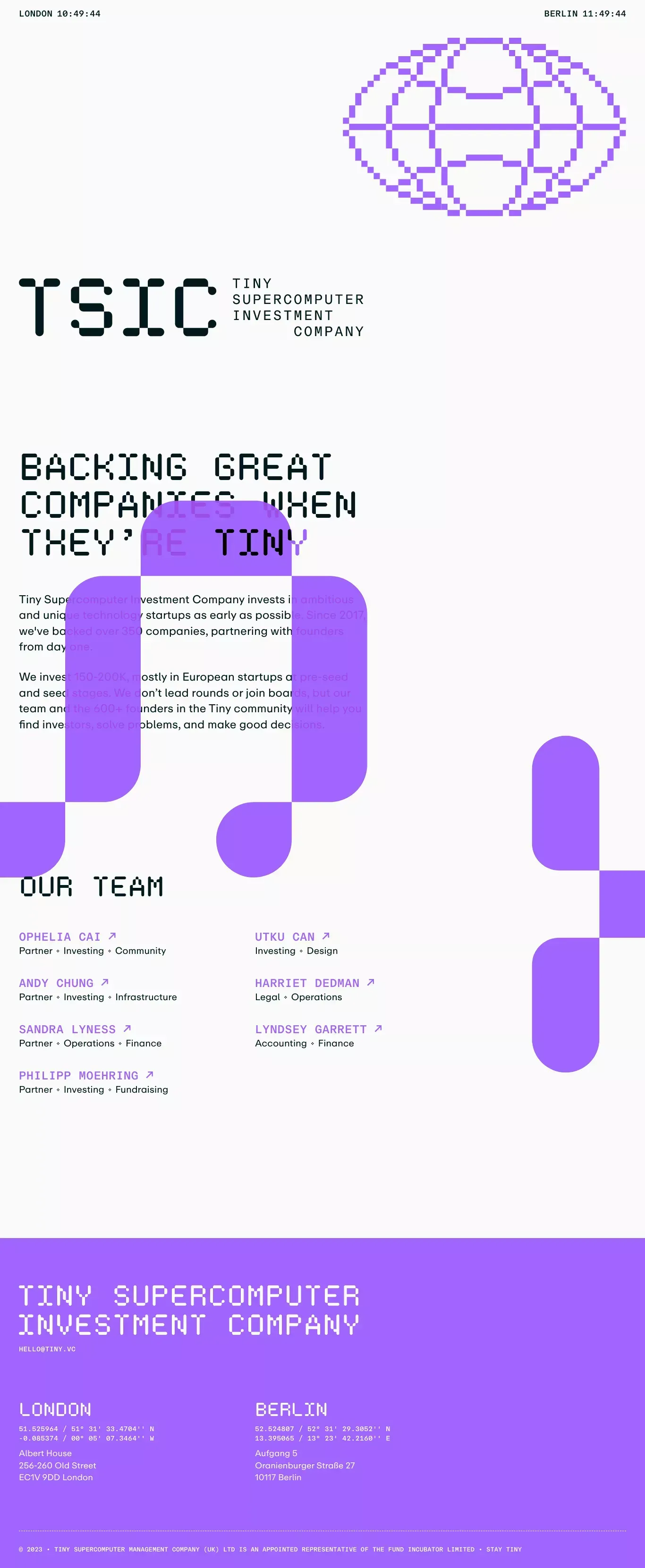 TSIC: Tiny Supercomputer Investment Company - Portfolio design