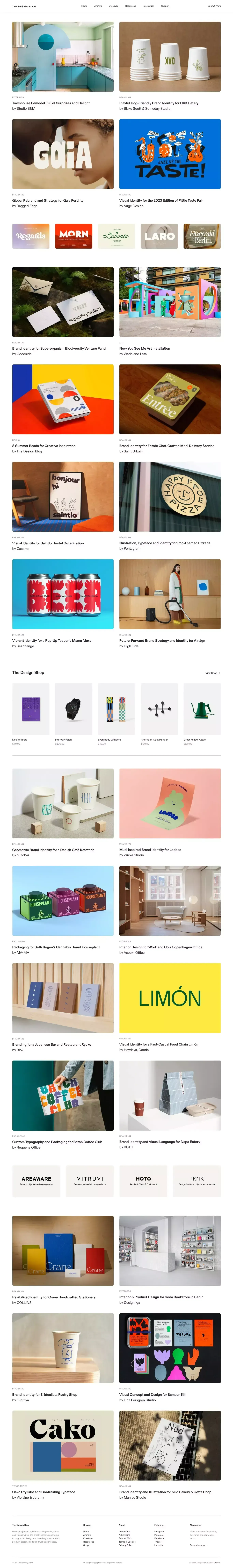 The Design Blog - Design Inspiration & More - website design