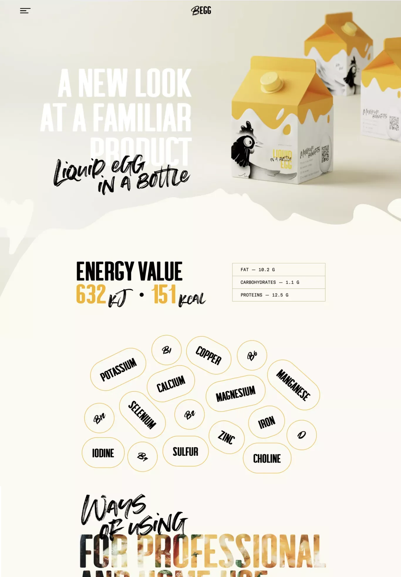 BEGG | High-Quality Liquid Egg Products for Every Need - Ecommerce design