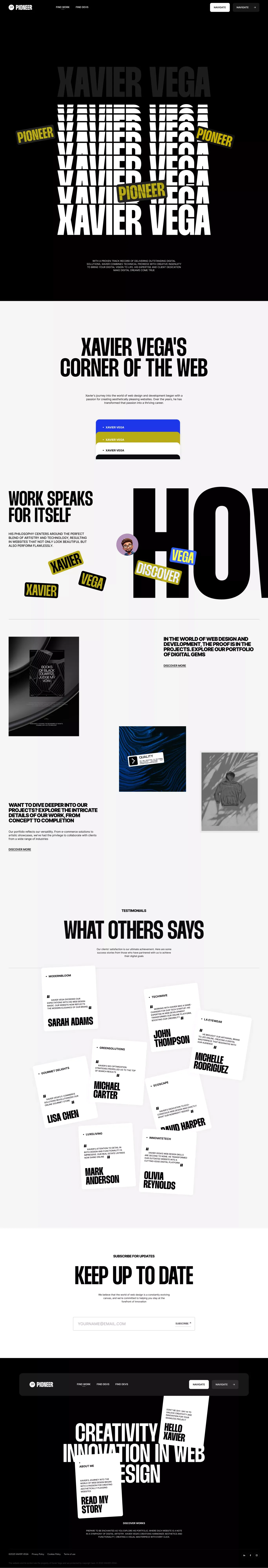 Home - PIONEER - Webflow HTML Website Template - Portfolio design