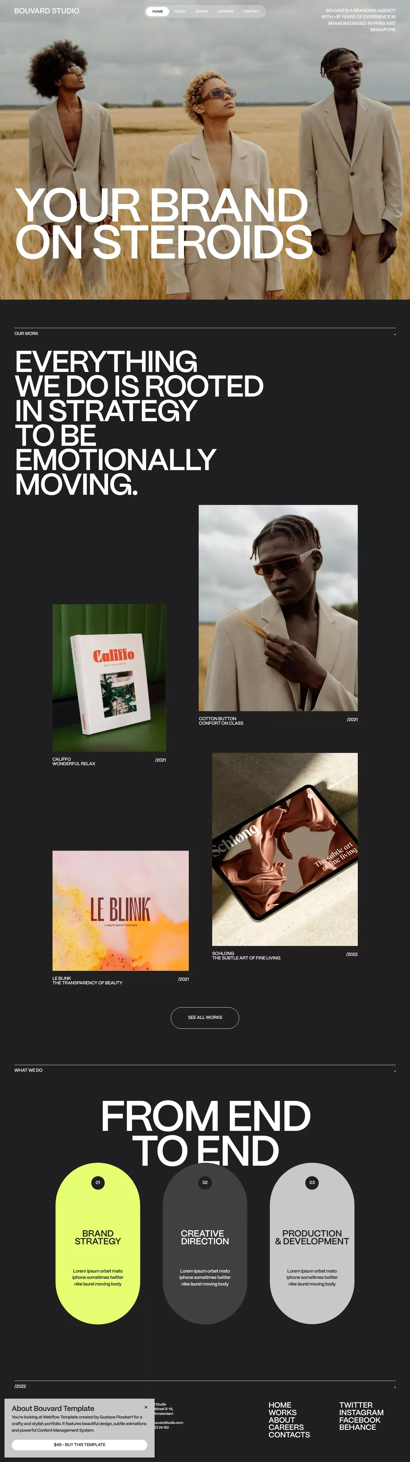 Bouvard - HTML website template - website design