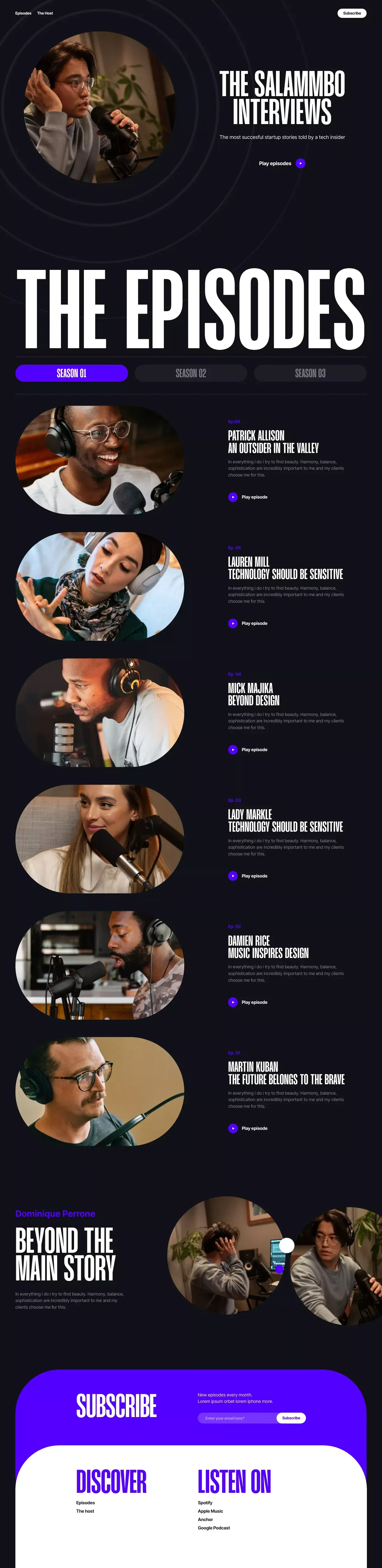 Salammbo - HTML website template - Landing design