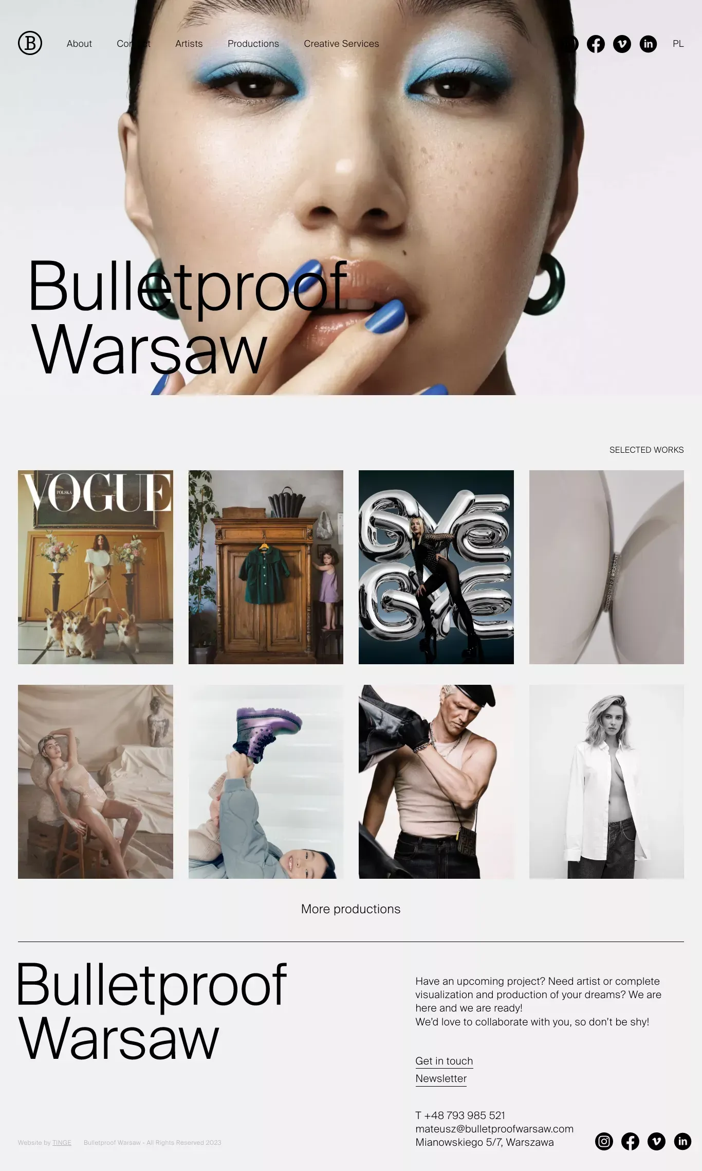 Bulletproof Warsaw - Portfolio design