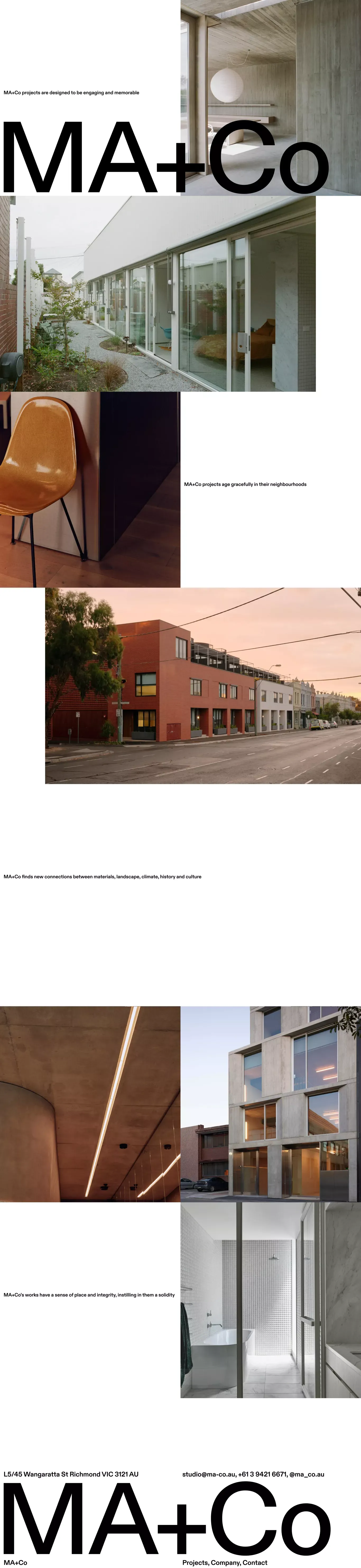 MA+Co - Portfolio design