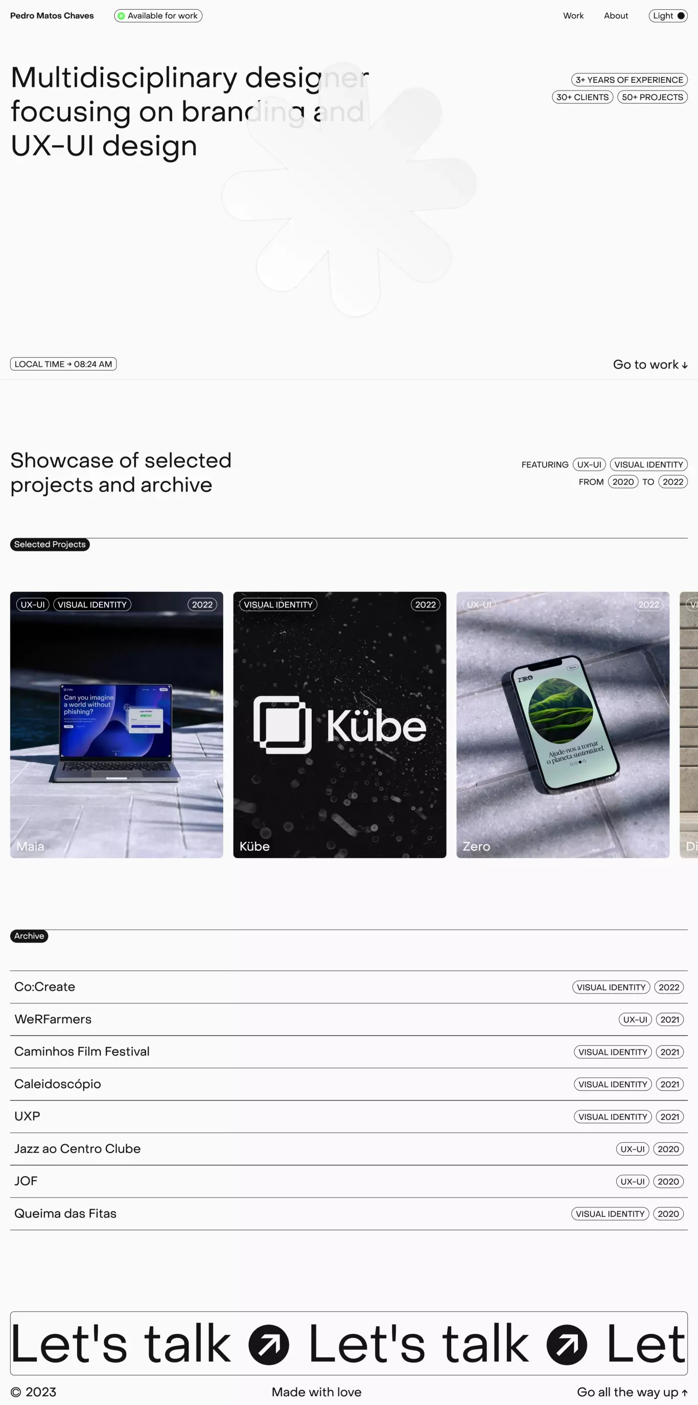 Pedro Matos Chaves · Design - Portfolio design
