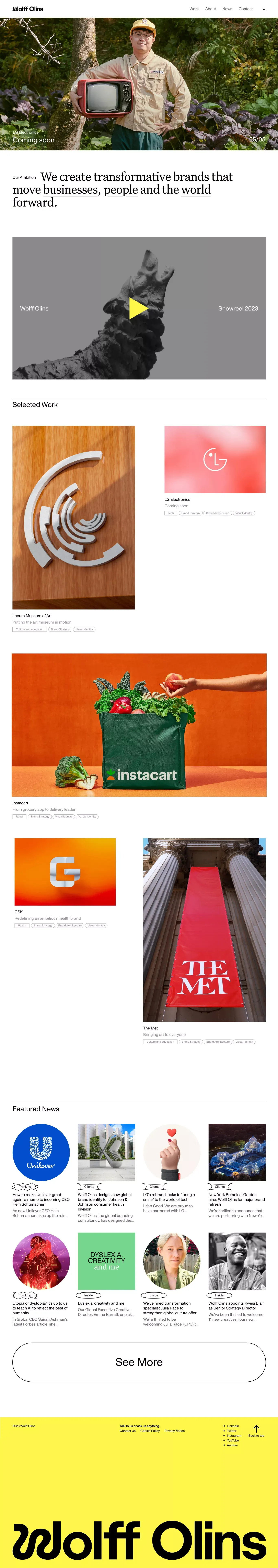 Wolff Olins - Portfolio design