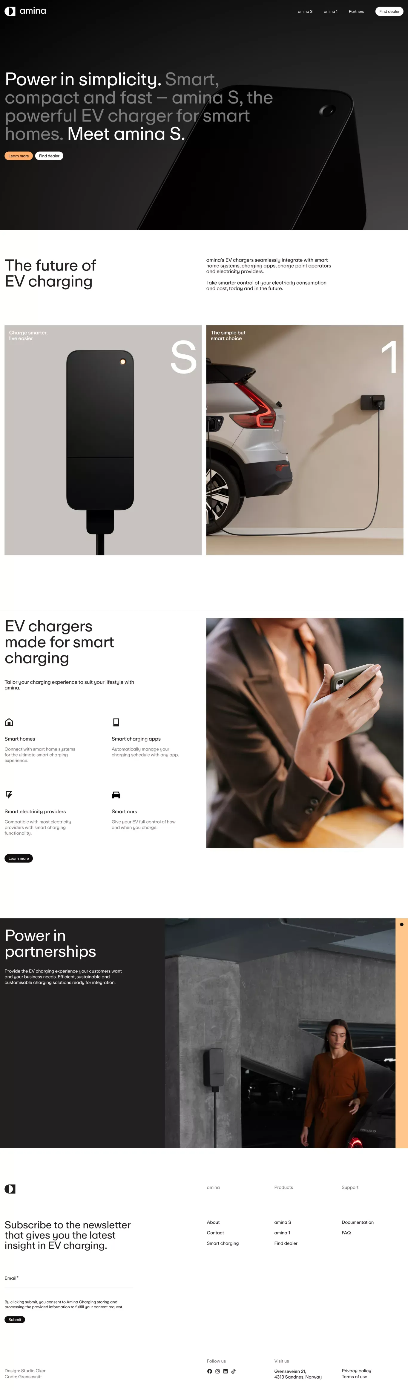 Amina charging - Landing design