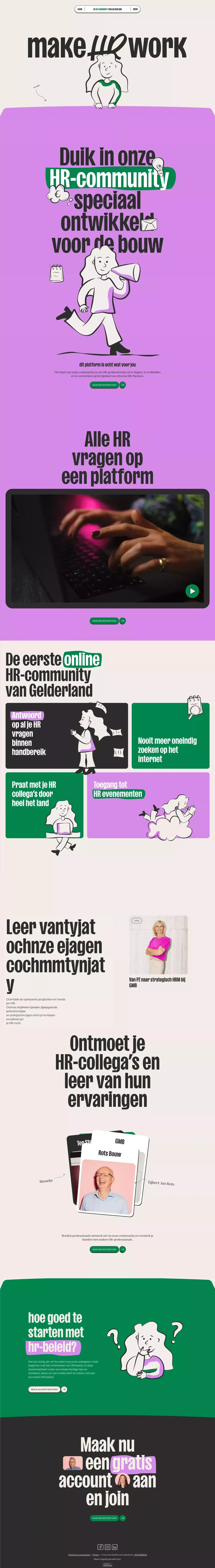 Make HR Work | Wij verbinden HR-professionals - Landing design