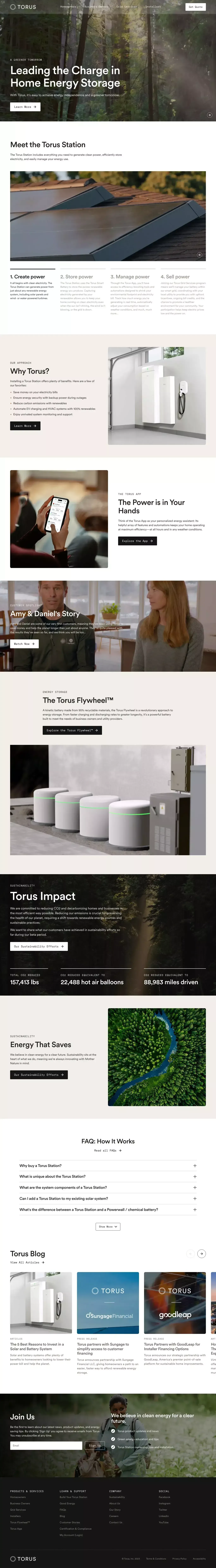 Become your own renewable energy provider - Torus - Landing design