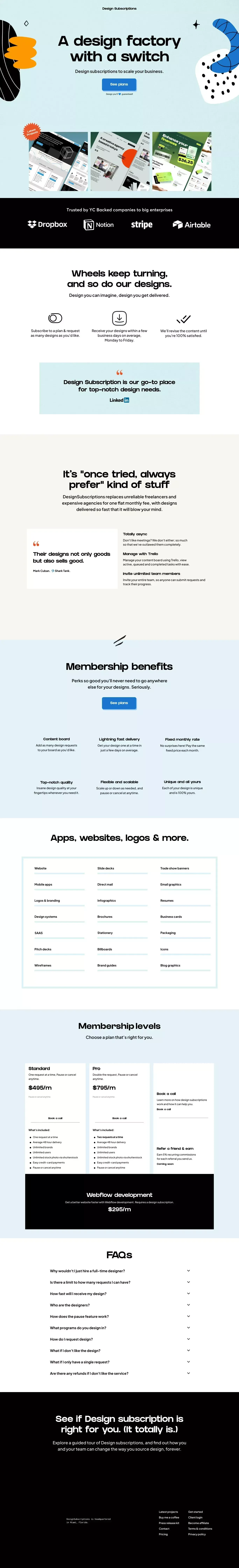 Unlimited Design Subscription - Design as a subscription - website design
