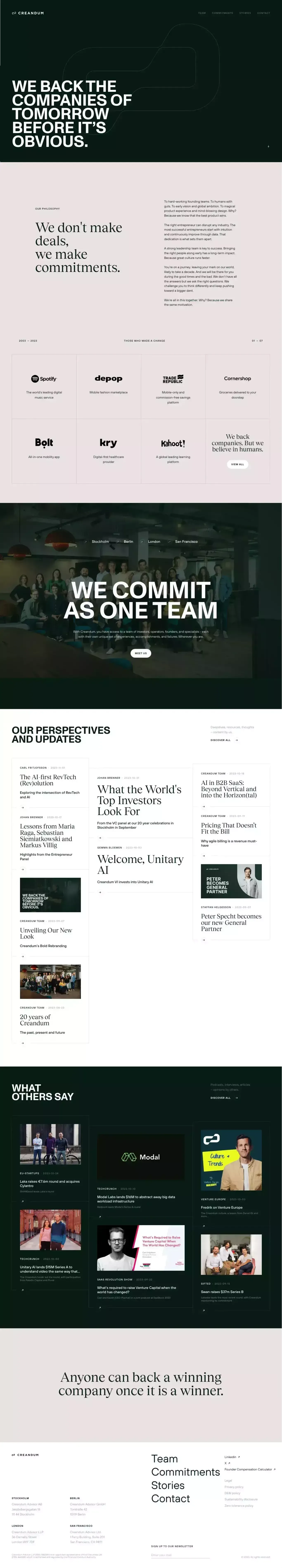 Welcome to Creandum! - Portfolio design