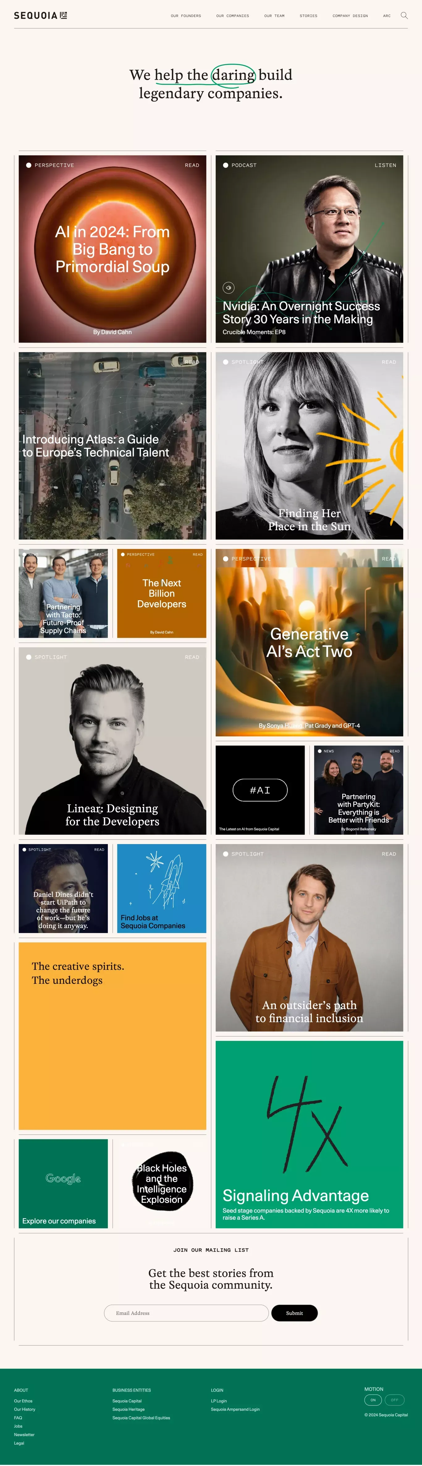Sequoia Capital - Portfolio design