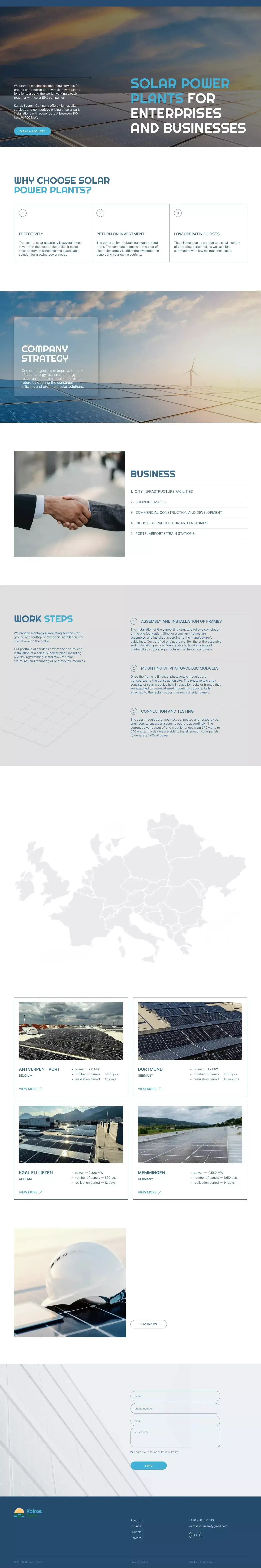 Kairos System Company - website design