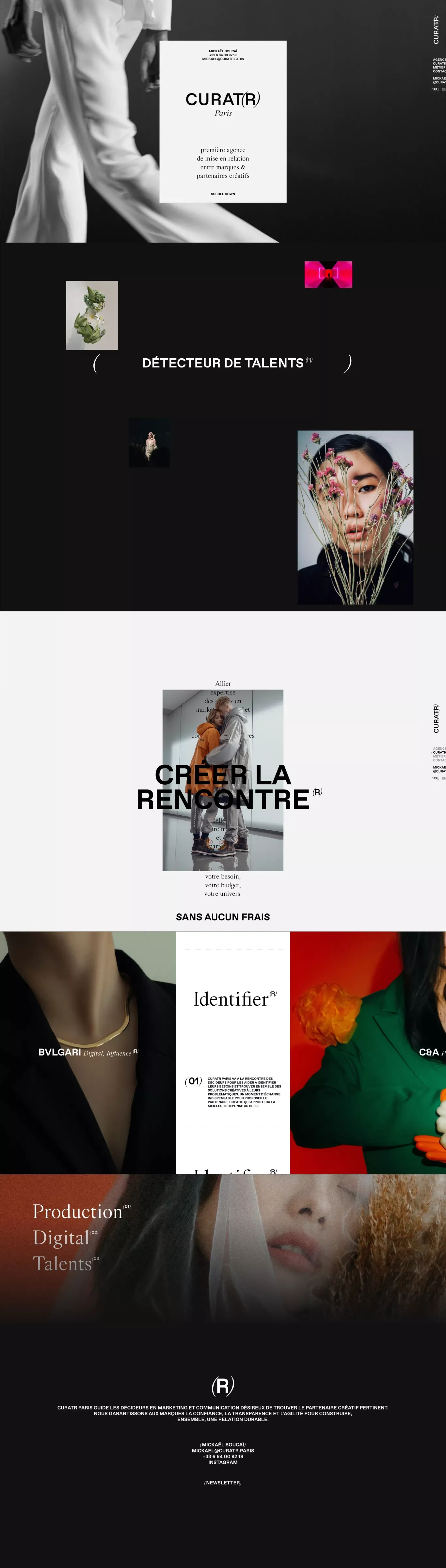 CURATR Paris - Portfolio design