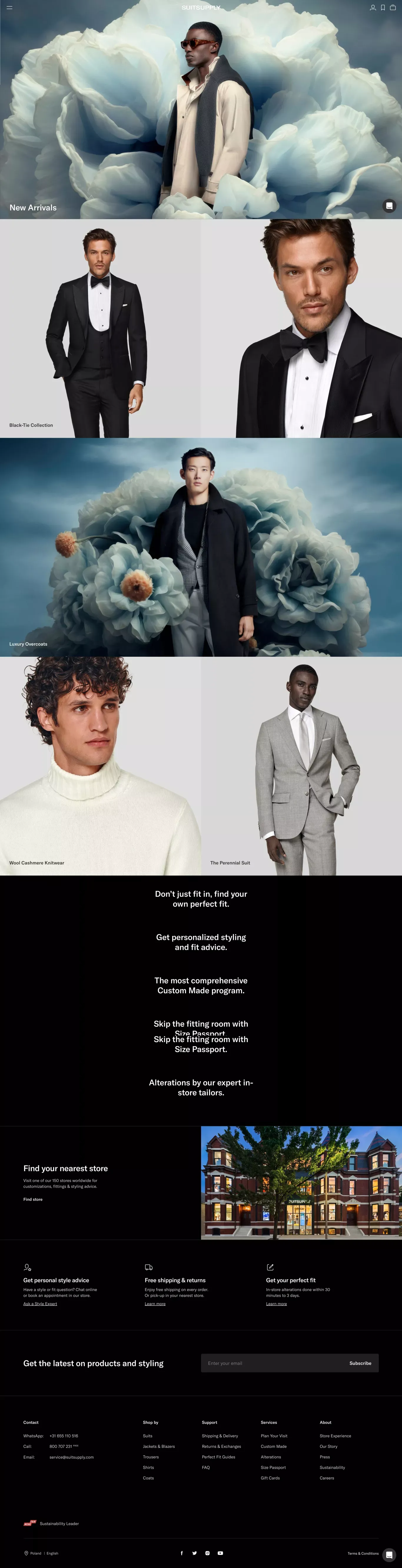 SUITSUPPLY - Ecommerce design