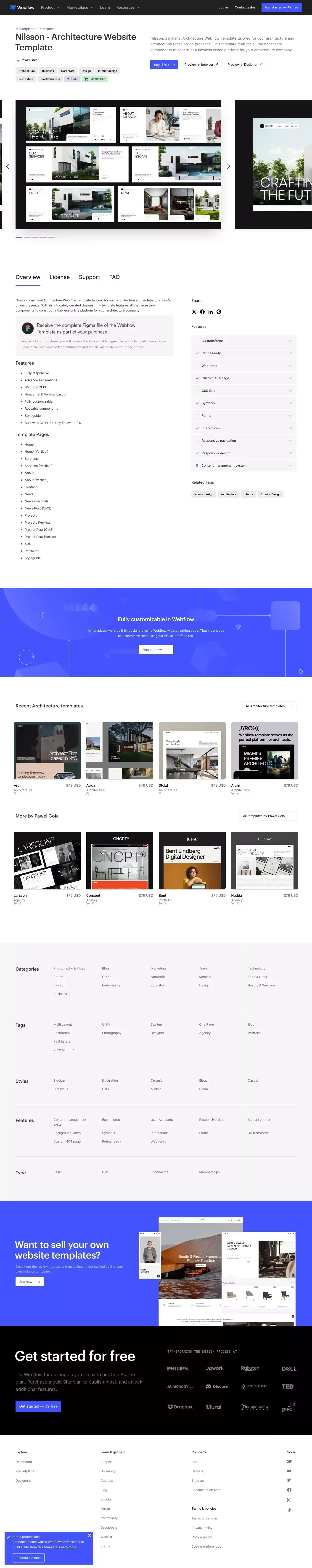 Nilsson - Architecture HTML5 Responsive Website Template - Template design