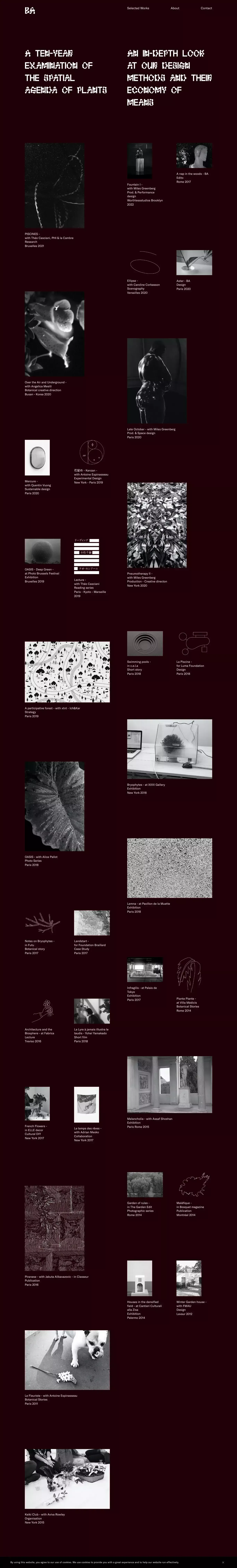 Botanical Agency - Portfolio design