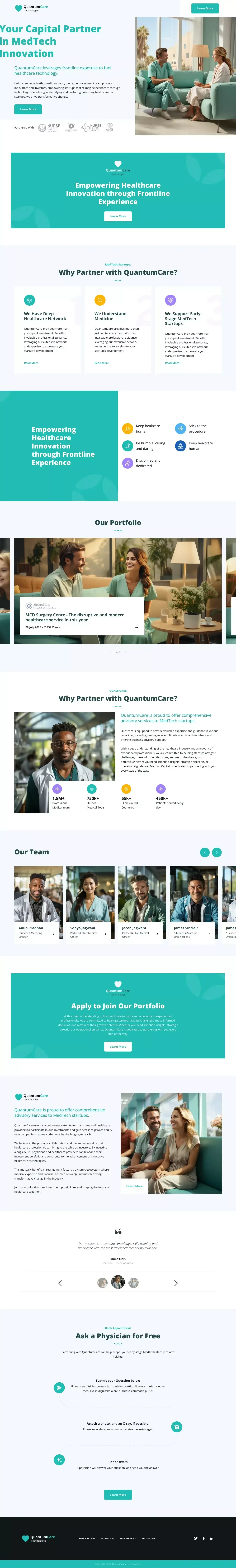 QuantumCare Technologies - Landing design