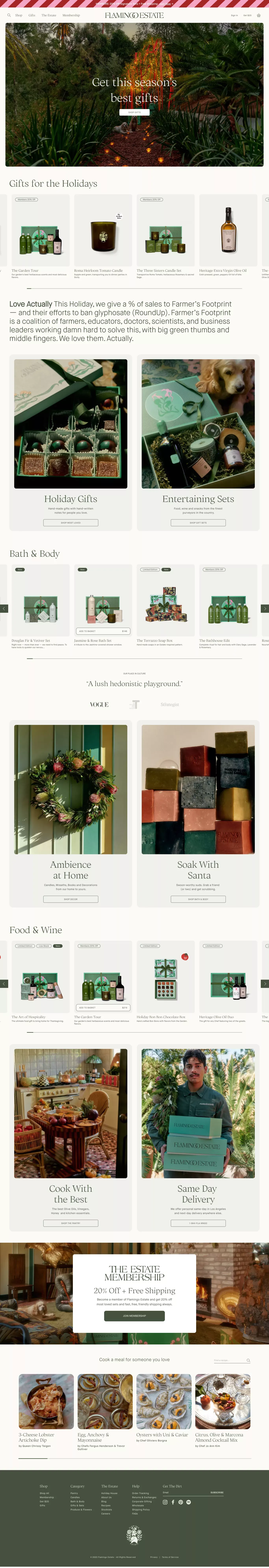 Flamingo Estate - Ecommerce design