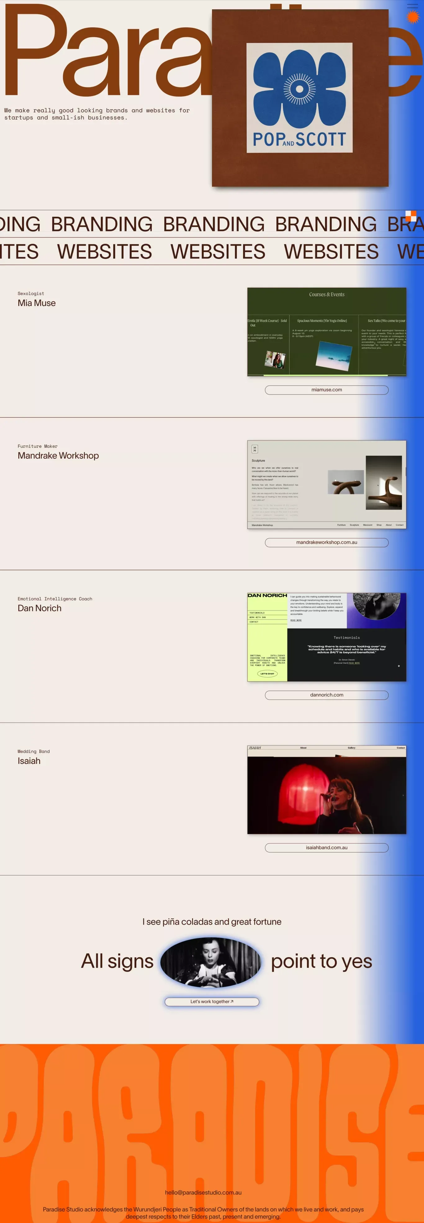 Paradise Studio Design - Portfolio design