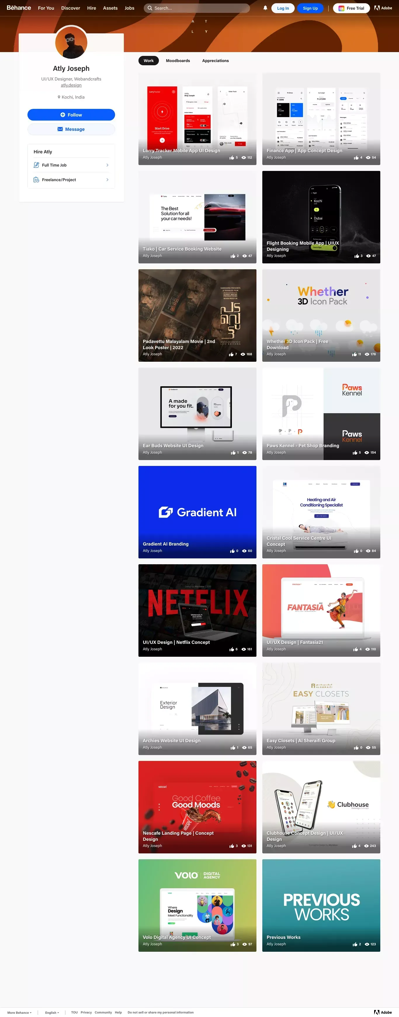 Behance - Portfolio design