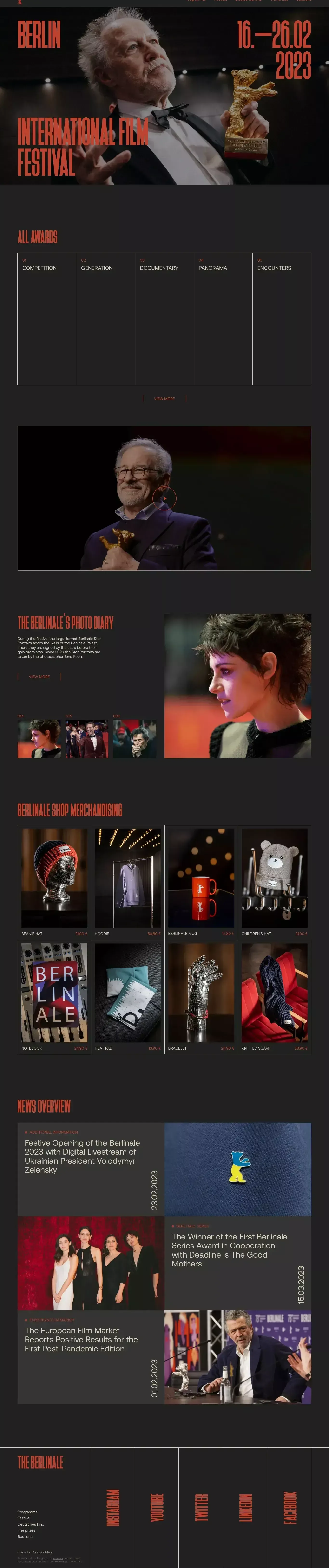 Berlinale - Landing design