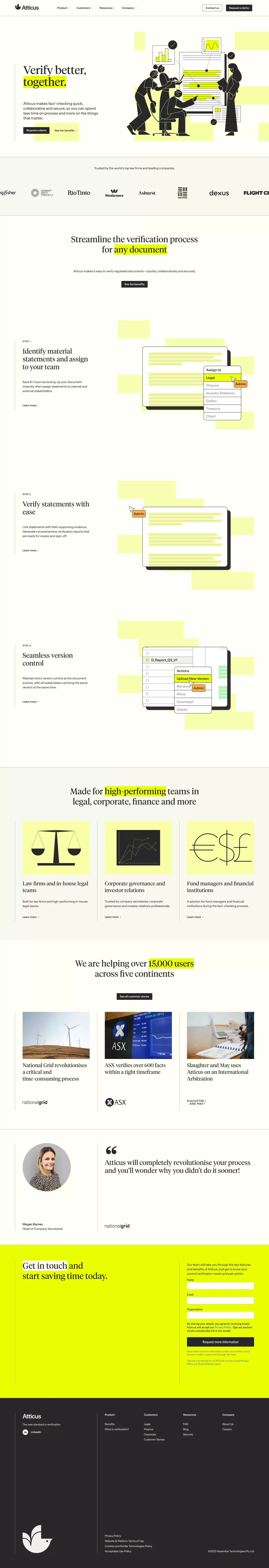 Fact-checking and verification software you can trust - Landing design