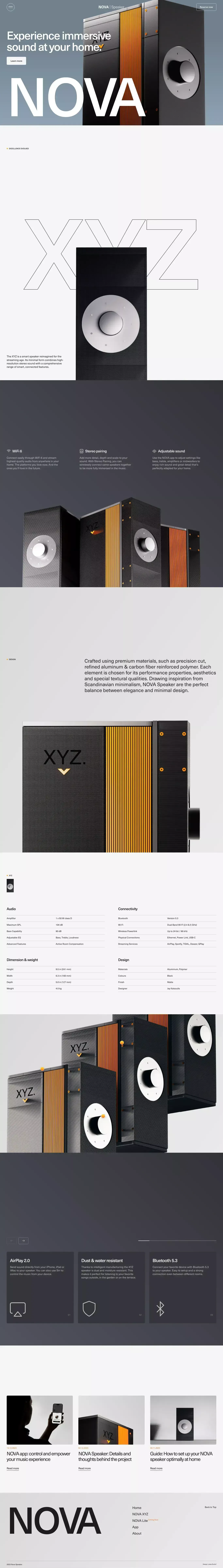 NOVA Smart Home Speaker | Immersive sound for your home - Case Study design