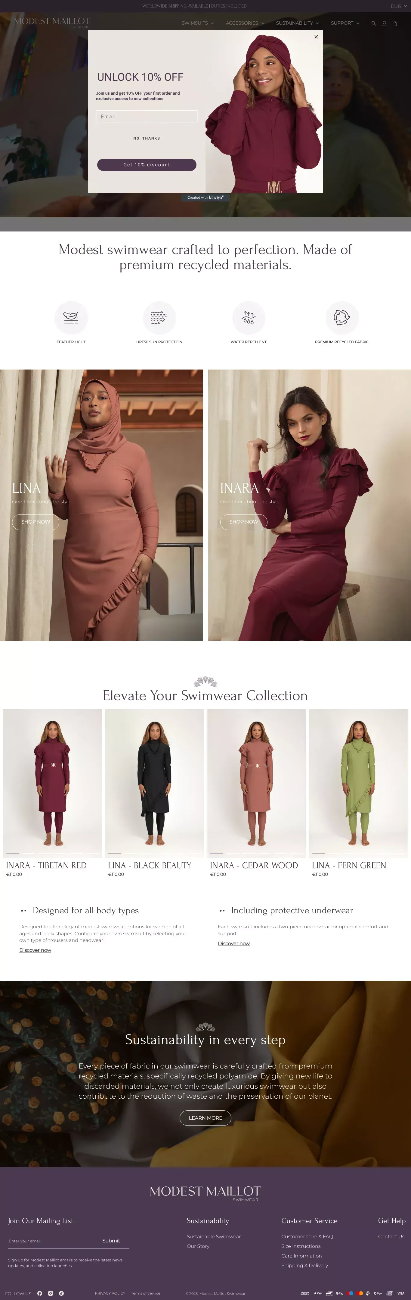 Modest Maillot - Case Study design