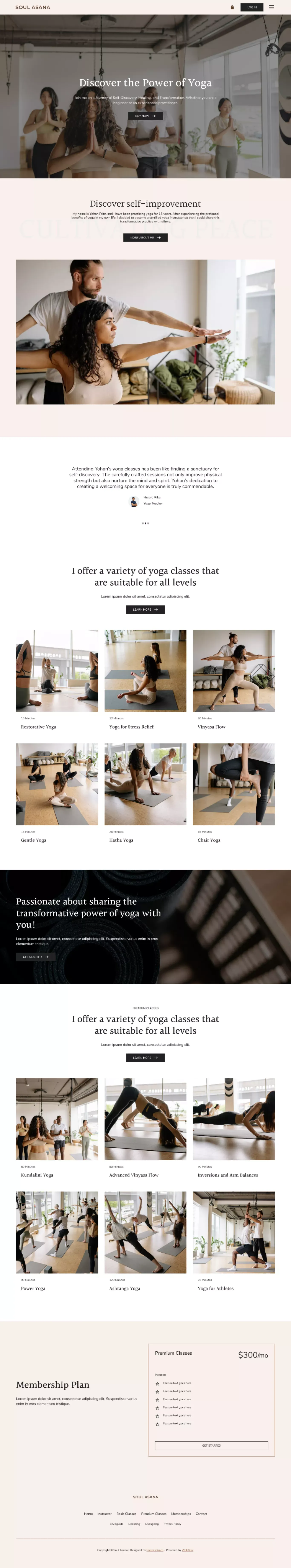 Soul Asana - Fitness HTML5 Responsive Website Template - Landing design