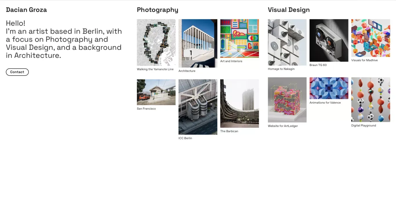 Dacian Groza - Portfolio design